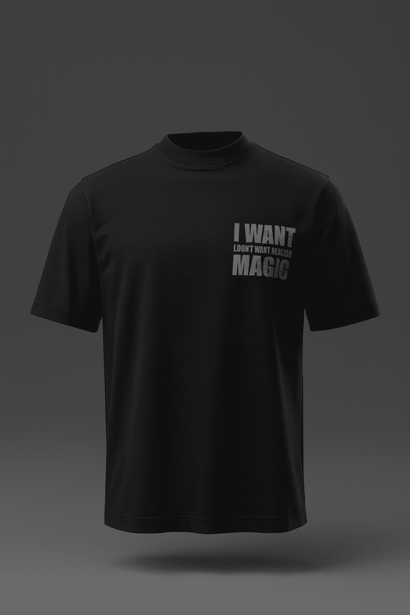 T-SHIRT I WANT BLACK RowedStore
