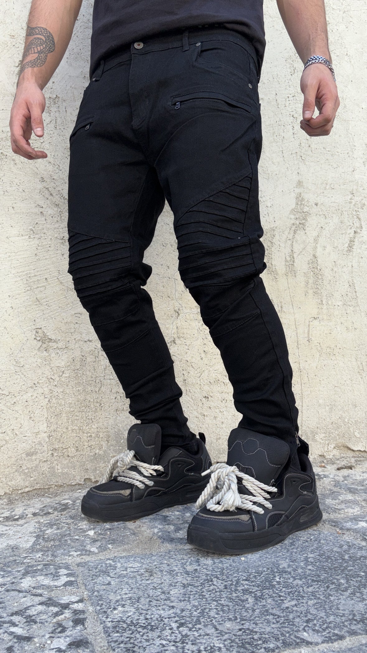 Biker zip black