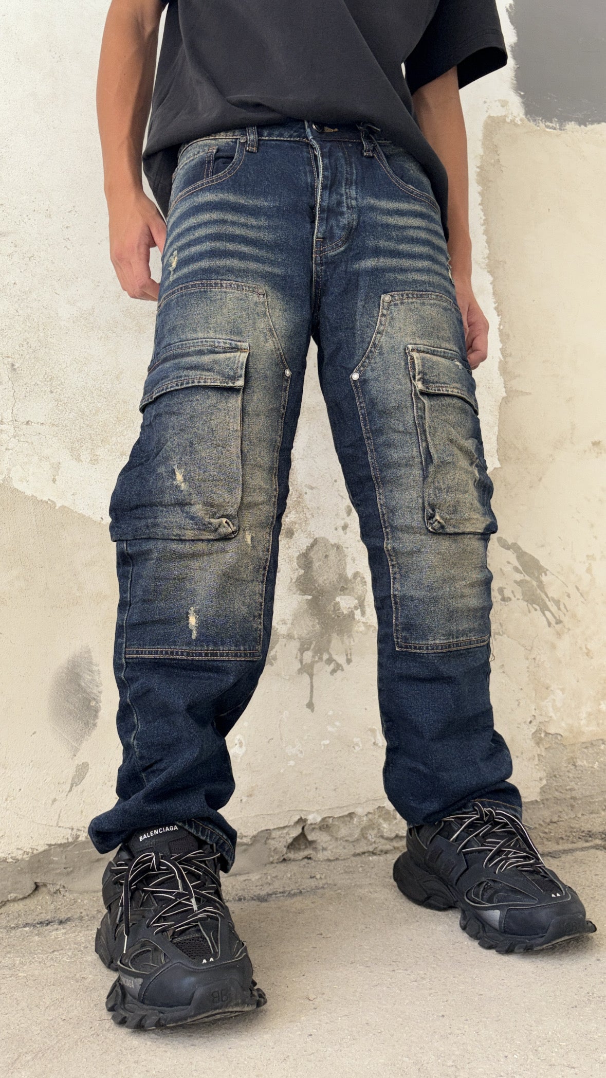 JEANS BAGGY CARGO WASH