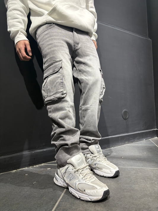 Cargo jeans grey - RowedStore