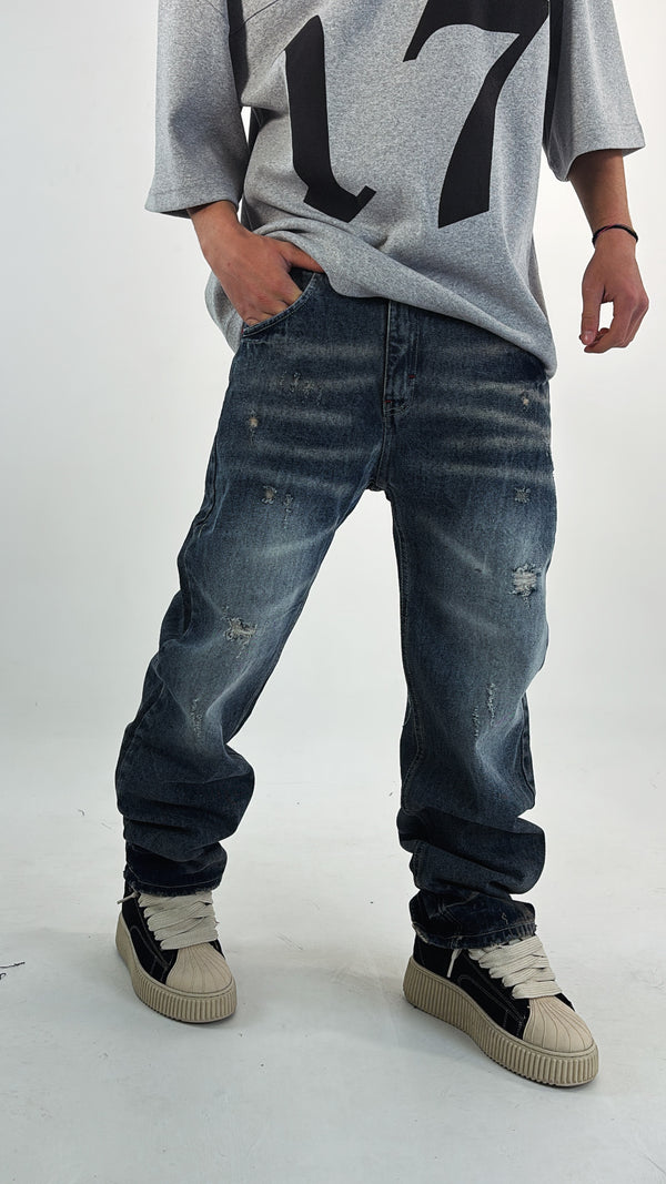 DENIM BAGGY ROYAL