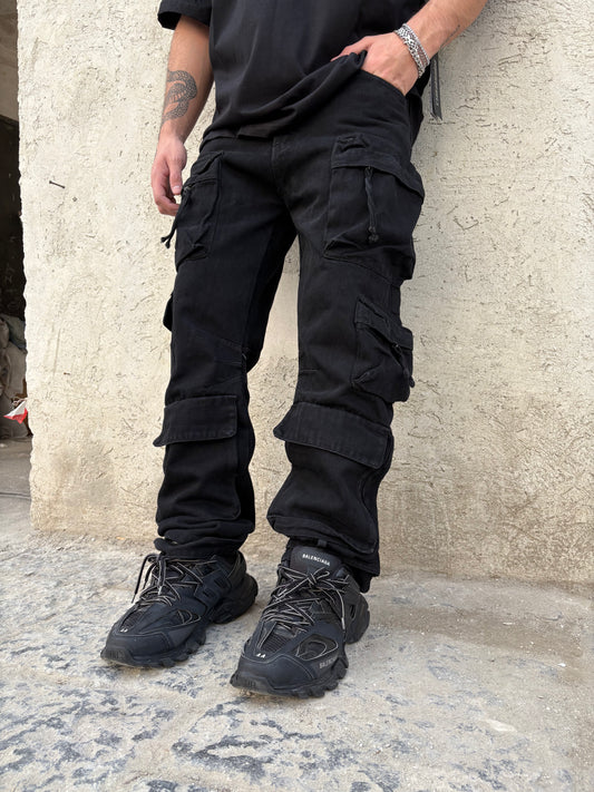 Jeans cargo Black - RowedStore