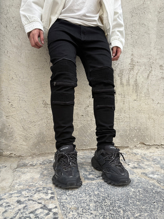 biker zip black - RowedStore