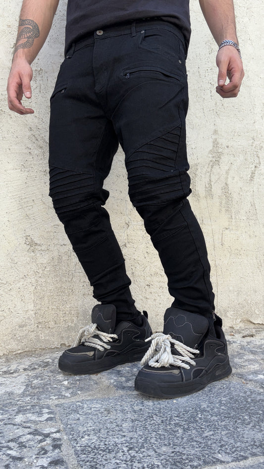 Biker zip black