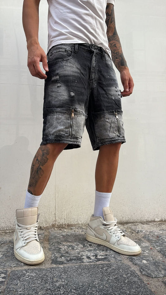 Short Grey zip