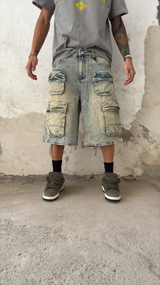CARGO JEANS SABBIA