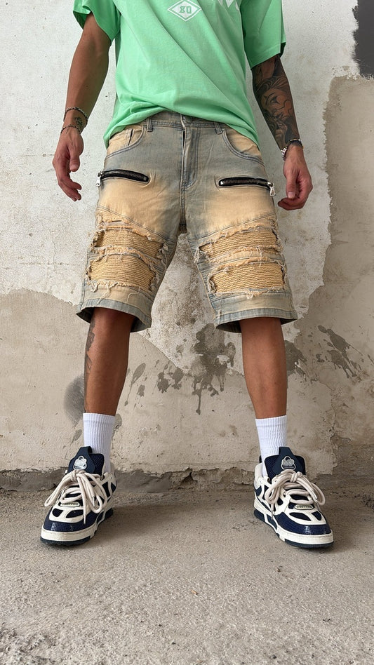SHORT ZIP BEIGE